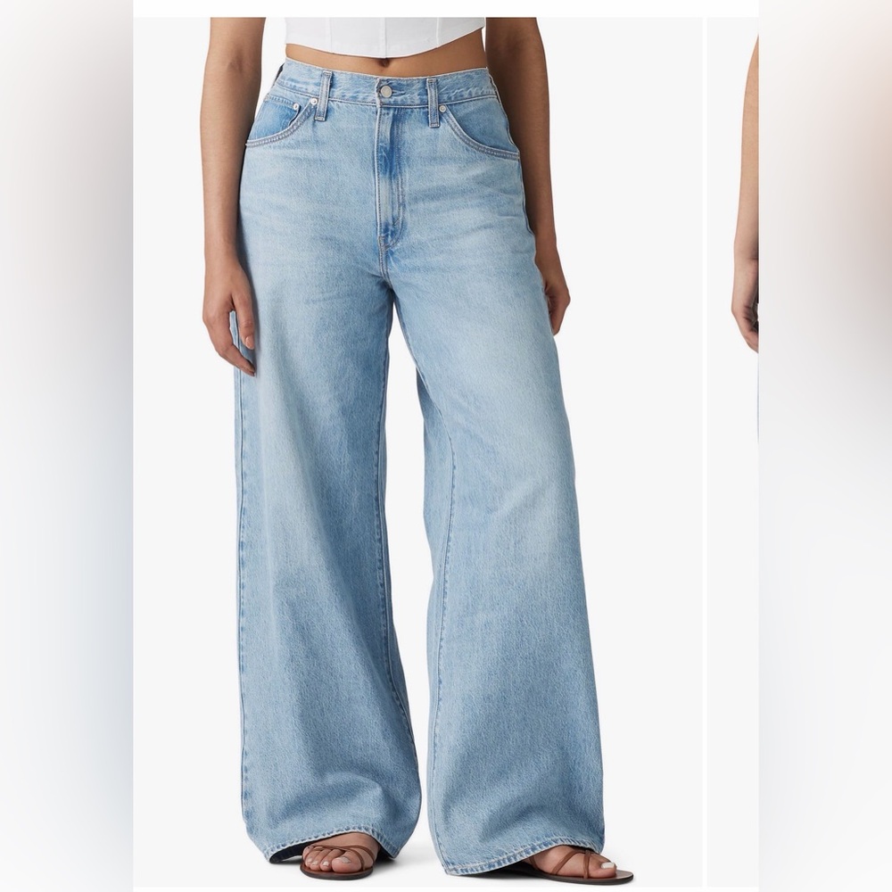 Light Blue Wide-Leg Women Jeans